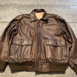Pearl Harbor Leather A2 Bomber Jacket Large Touchstone Pictures Vintage Y2K